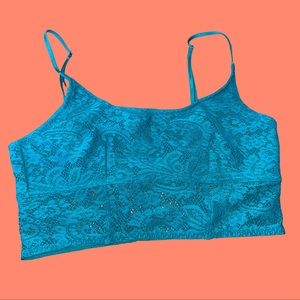 Out From Under Urban Outfitters Teal Lace Bralette